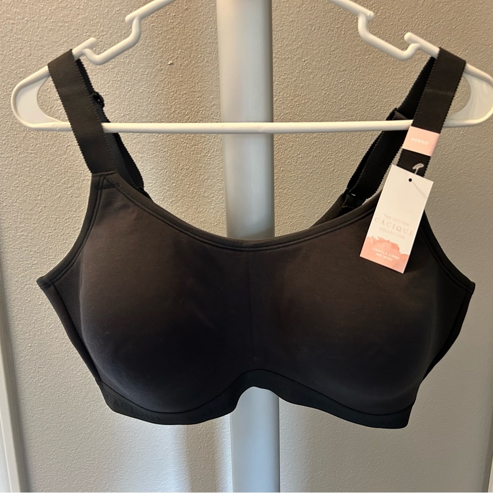 Cacique Black Full-Coverage Bra NWT